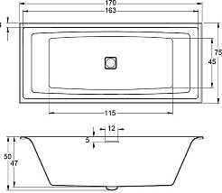 Riho Акриловая ванна STILL SQUARE ELITE 170х75 R – фотография-2